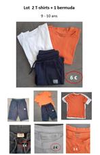 Lot 2T-shirts+1bermuda 9-10 ans, Ophalen, Gebruikt, Jongen