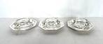 3 stuks Wiskemann verzilverde kristallen zoutvaatjes, Antiek en Kunst, Ophalen of Verzenden