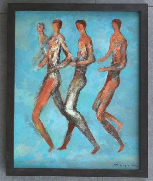 Nikolai Arnaudov, Tanzstudie, Antiek en Kunst, Kunst | Schilderijen | Klassiek, Ophalen of Verzenden