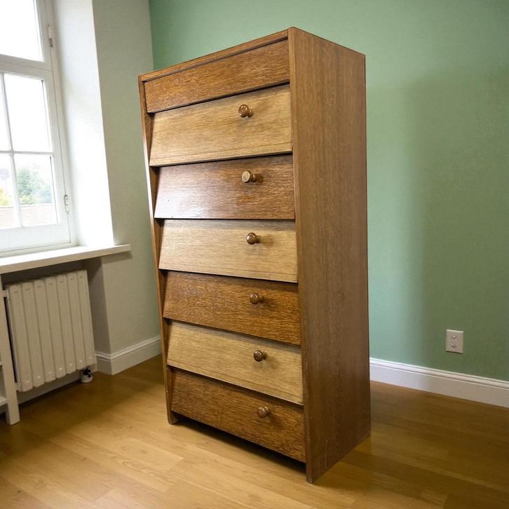 Vintage schoenkast / kleppenkast met lade, Kinderen en Baby's, Kinderkamer | Commodes en Kasten, Zo goed als nieuw, Ophalen of Verzenden