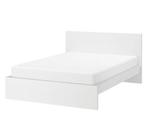 MALM Cadre de lit haut, blanc/Lönset, 180x200 cm, Deux personnes, 180 cm, Bois, Enlèvement