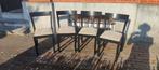4 Ikea Roger stoelen, Ophalen, Hout, Gebruikt, Zwart