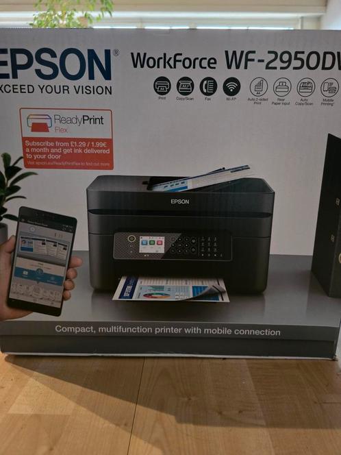 Epson WorkForce WF2950DWF met originele inkt, Computers en Software, Printers, Zo goed als nieuw, All-in-one, Inkjetprinter, Faxen