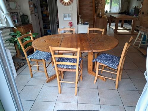 Table ronde 1.15 m avec 2 rallonges, Huis en Inrichting, Woonaccessoires | Overige, Zo goed als nieuw, Ophalen