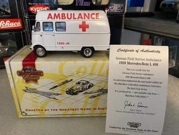 MB Ambulance L408 1959 Rood Kruis (MatchBox) beschikbaar voor biedingen