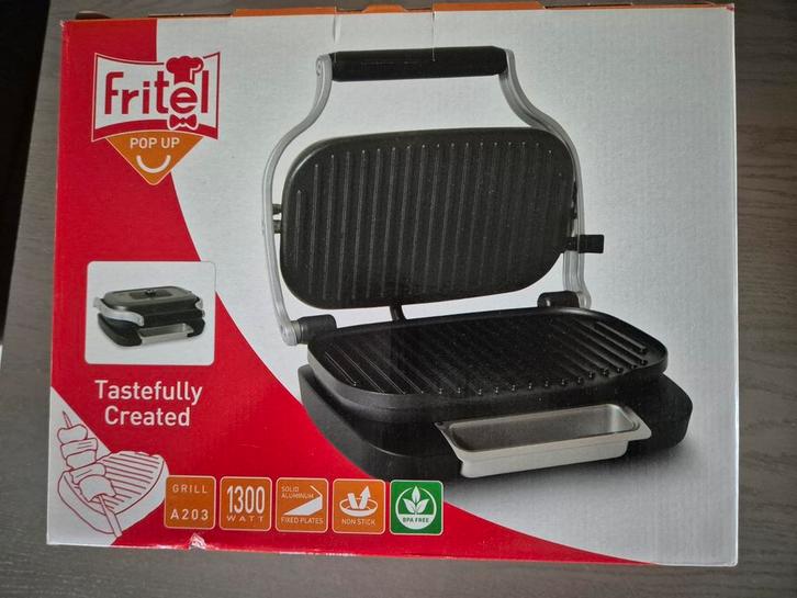 Fritel grill A203, nooit gebruikt, Electroménager, Grils de contact, Comme neuf, Enlèvement ou Envoi