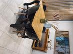 Table et 4 chaises, 100 à 150 cm, Chêne, Rectangulaire, Enlèvement