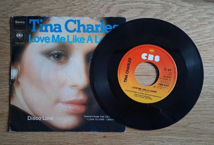 Tina Charles - Love Me Like A Lover, Cd's en Dvd's, Vinyl Singles, Gebruikt, Single, R&B en Soul, 7 inch, Ophalen of Verzenden