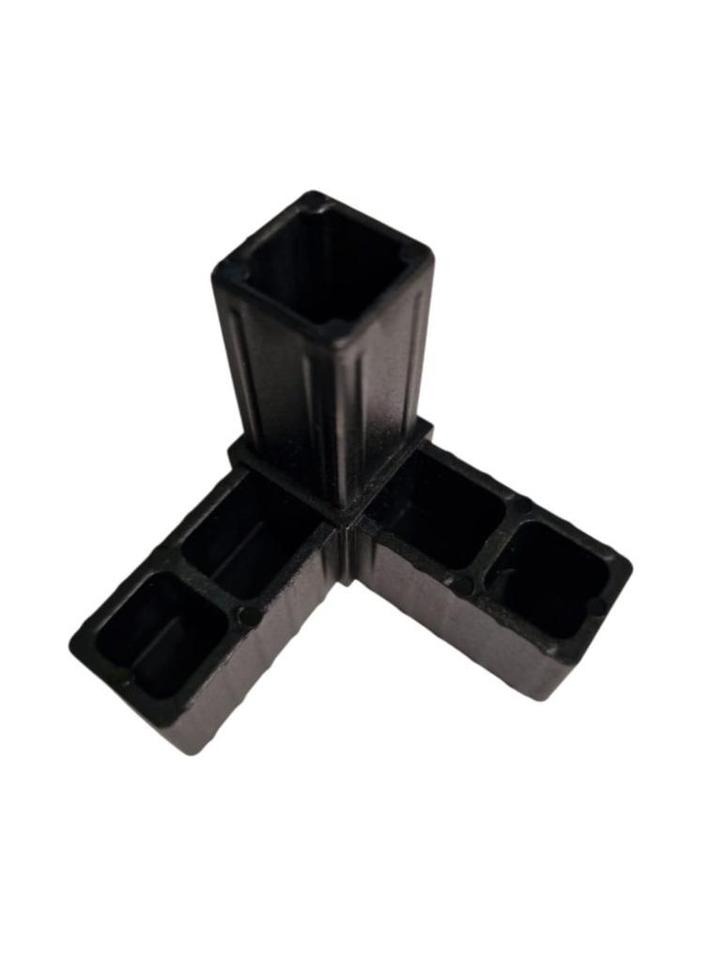 Hoekstukje 3 weg 20 x 20 x 1,5 mm 3-weg Haaks Zwart, Dieren en Toebehoren, Vogels | Hokken en Kooien, Nieuw, Volière, Kunststof