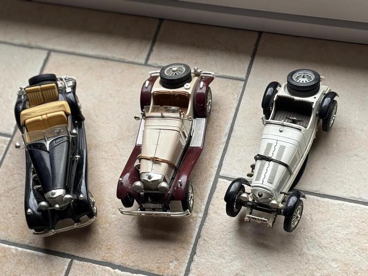 3 Burago oldtimer auto's schaal 1/18, Hobby en Vrije tijd, Modelauto's | 1:18, Zo goed als nieuw, Auto, Burago, Ophalen of Verzenden