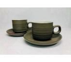 Vintage Denby Camelot Chevron 1961 2x kop en schotel servies, Ophalen of Verzenden