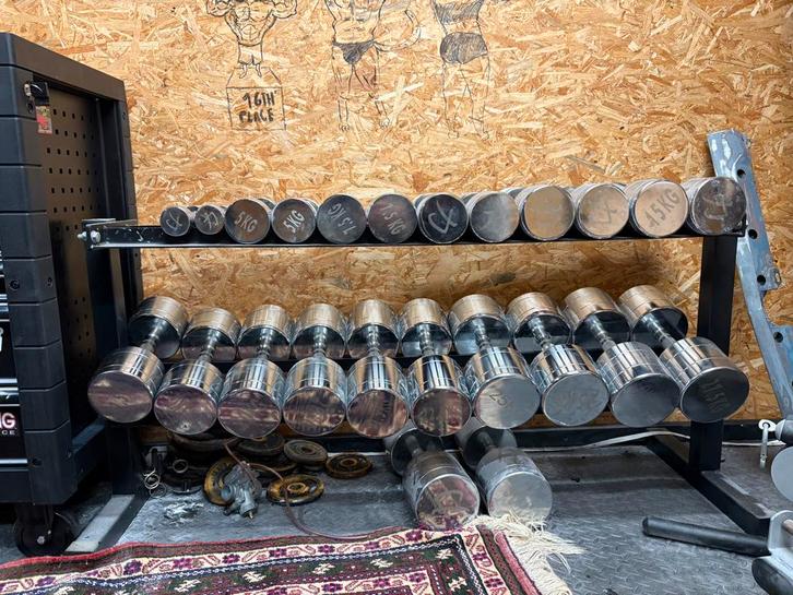 Stenght shop dumbells 2,5-30kg, Sport en Fitness, Fitnessmaterialen, Zo goed als nieuw, Dumbbell, Ophalen