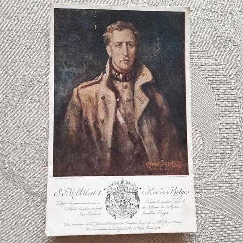Postkaart Koning Albert I  -  Roi des Belges., Collections, Maisons royales & Noblesse, Carte, Photo ou Gravure, Enlèvement ou Envoi