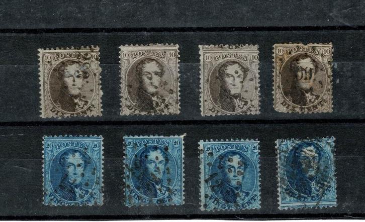 Leopold 1 Medaillon 14A en 15A, Postzegels en Munten, Postzegels | Europa | België, Gestempeld, 1 plakker, Koninklijk huis, Met stempel