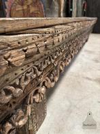 Oosterse XXL zware houten houtsnijwerk dressoir lengte 275 c, Antiek en Kunst, Ophalen of Verzenden