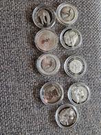 Zilveren munten 9 stuks, Timbres & Monnaies, Métaux nobles & Lingots, Argent, Enlèvement ou Envoi