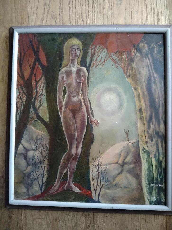 schilderij duquesne, Antiek en Kunst, Kunst | Schilderijen | Klassiek, Ophalen of Verzenden