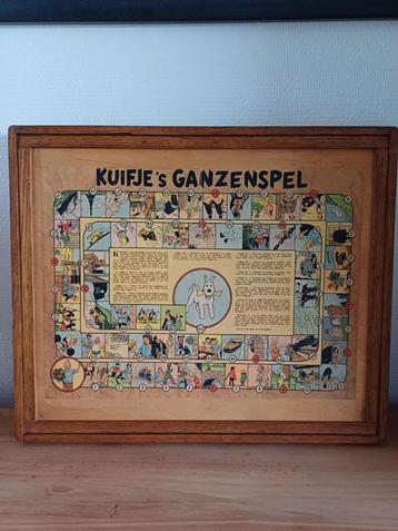 Antiek bordspel Kuifje's Ganzenspel & Mens erger je niet  beschikbaar voor biedingen