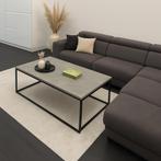 Salontafel met Zwart Stalen Frame 115x75cm, Ophalen, 50 tot 100 cm, Zo goed als nieuw, Metaal