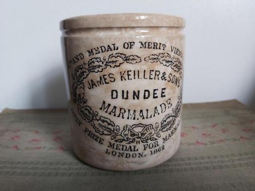 Prachtige oude fel beboterde marmelade pot DUNDEE Keiller J., Antiek en Kunst, Curiosa en Brocante, Ophalen of Verzenden