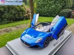BBR 1/18 Maserati MC20 blauw diecast met voet en display, Ophalen of Verzenden, Nieuw