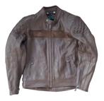 Veste de moto en cuir marron Kawasaki London style vintage h, Hommes, Kawasaki, Manteau | cuir, Seconde main