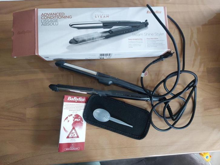 Babyliss ST496E stijltang met stoom, Handtassen en Accessoires, Uiterlijk | Haarverzorging, Zo goed als nieuw, Krultang of Stijltang