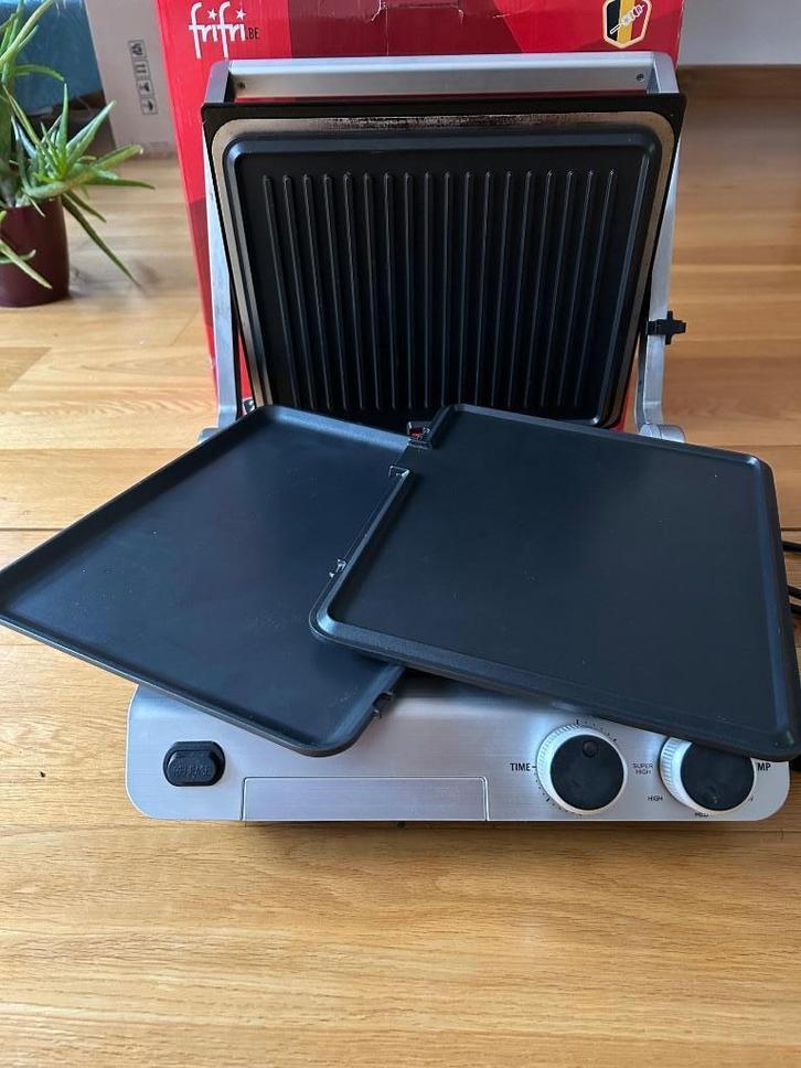 Frifri Dou Savor grill, Elektronische apparatuur, Contactgrills, Zo goed als nieuw, Uitneembare platen, Vaatmachinebestendige platen
