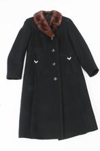 Wollen zwarte jas Comtessa Vintage 38, Maat 38/40 (M), Zwart, Ophalen of Verzenden, Gedragen