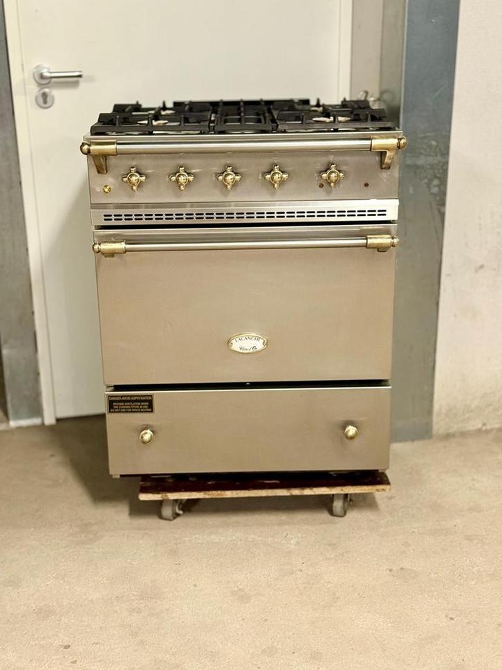 Gasfornuis Lacanche 70 cm breed, Elektronische apparatuur, Fornuizen, Zo goed als nieuw, Vrijstaand, Gas, 4 kookzones, 90 tot 95 cm