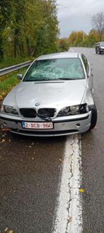 BMW e46 320d accidentée, Auto's, Achterwielaandrijving, Zwart, 4 cilinders, Leder