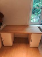 Bureau + bureaustoel, Huis en Inrichting, Ophalen, Met wielen, Gebruikt, Bureau