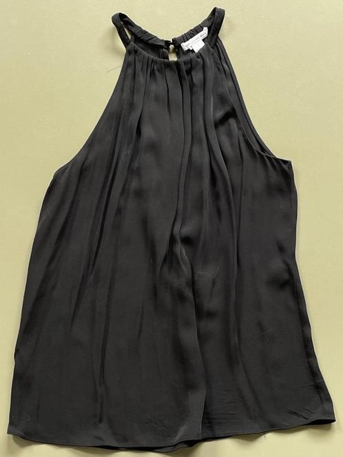 Weinig gedr zwarte zijden top Diane von Furstenberg mt S, Kleding | Dames, Blouses en Tunieken, Zo goed als nieuw, Maat 36 (S)