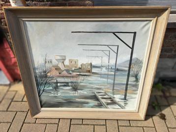 huile sur toile paysage signe fernand urbain beschikbaar voor biedingen