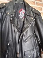 Vintage degelijk lederen jas! Maat 50/kleine L, Vêtements | Hommes, Vestes | Été, Andere, Enlèvement ou Envoi, Porté, Taille 48/50 (M)