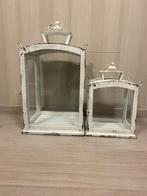 2 lanternes blanches, Comme neuf, Enlèvement, Métal, Blanc