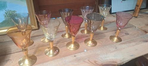 Vintage glazen, Verzamelen, Glas en Drinkglazen, Gebruikt, Ophalen