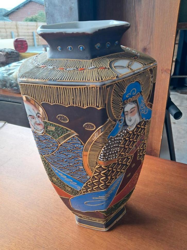 Grote Japanse Satsuma vaas, Antiek en Kunst, Antiek | Vazen, Ophalen