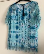 Leo Ugo blouse met kanten mouw NIEUW, Kleding | Dames, Nieuw, Blauw, Leo Ugo, Ophalen of Verzenden