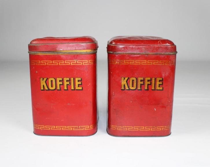 Oude koffieblikken, Verzamelen, Blikken, Gebruikt, Koffie, Overige merken, Ophalen of Verzenden