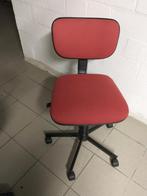Bureaustoel op wielen in hoogte verstelbaar, Huis en Inrichting, Bureaustoelen, Ophalen, Gebruikt, Rood, Bureaustoel