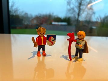 Playmobil - 2 kinderen die ridders spelen beschikbaar voor biedingen