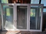 Wit plastic Engels ramen dubbel glas, Doe-het-zelf en Bouw, Ophalen, Gevelraam of Ruit, Gebruikt, 120 tot 160 cm