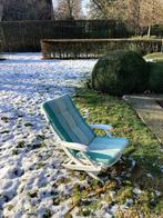 4 witte Triconfort tuinzetels + kussens, Tuin en Terras, Tuinstoelen, Ophalen, Gebruikt, Plastic, Stapelbaar