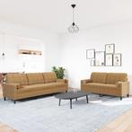 2-delige Loungeset met kussens en bolsters fluweel bruin, Huis en Inrichting, Verzenden, Nieuw, Bruin