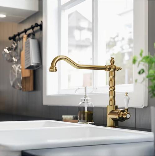 Mitigeur cuisine IKEA Glittran couleur laiton, Doe-het-zelf en Bouw, Sanitair, Nieuw, Kraan, Koper, Ophalen