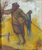 ADAMS / FORELLENVISSERS / OLIEVERF DOEK / 72x62cm KADER SIG, Antiek en Kunst, Kunst | Schilderijen | Modern, Ophalen