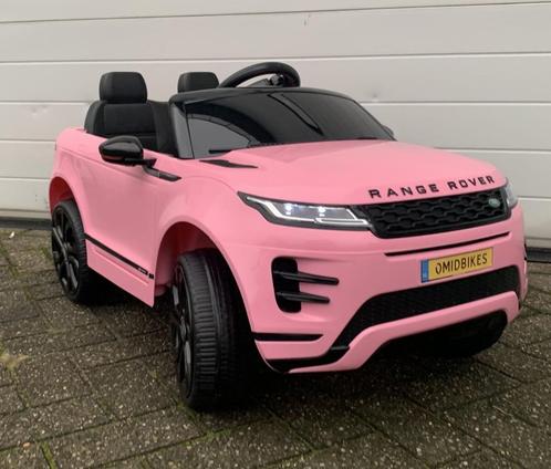 Range Rover Evoque 12v roze bluetooth Rc / Leder zitje/ RUBB, Kinderen en Baby's, Speelgoed | Buiten | Voertuigen en Loopfietsen