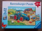 Tractor en kraan puzzels 2x12 stuks., Kinderen en Baby's, Speelgoed | Kinderpuzzels, Ophalen of Verzenden