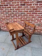 Vintage antiek lessenaar schoolbank Pericles, Ophalen, Gebruikt